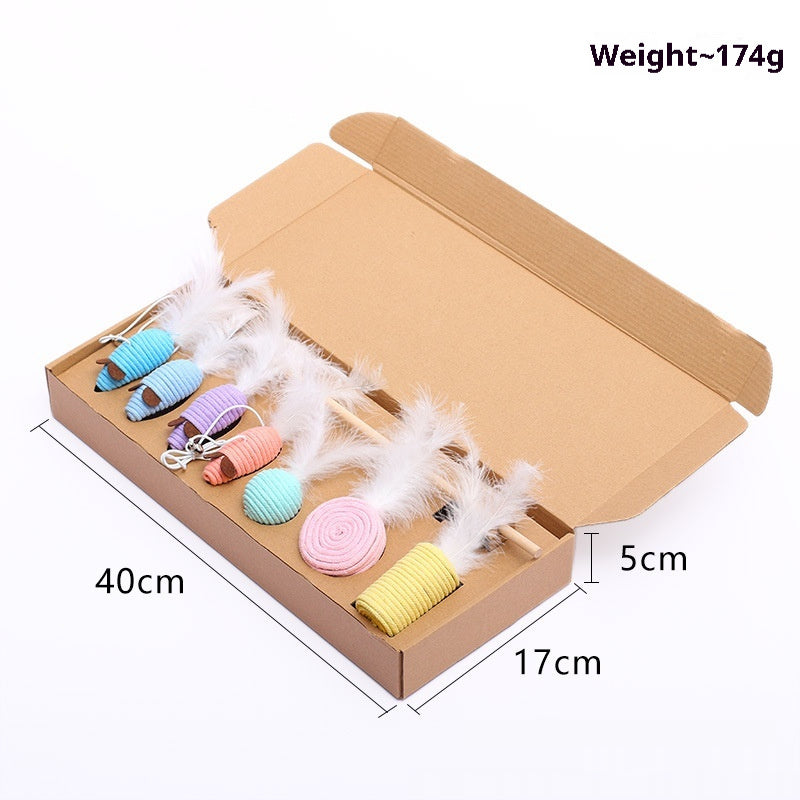 7-Piece Mouse Cat Toy Gift Set Pet Supplies