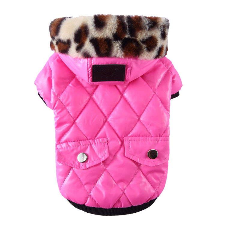 Fur Collar Dog Coat for Autumn Winter
