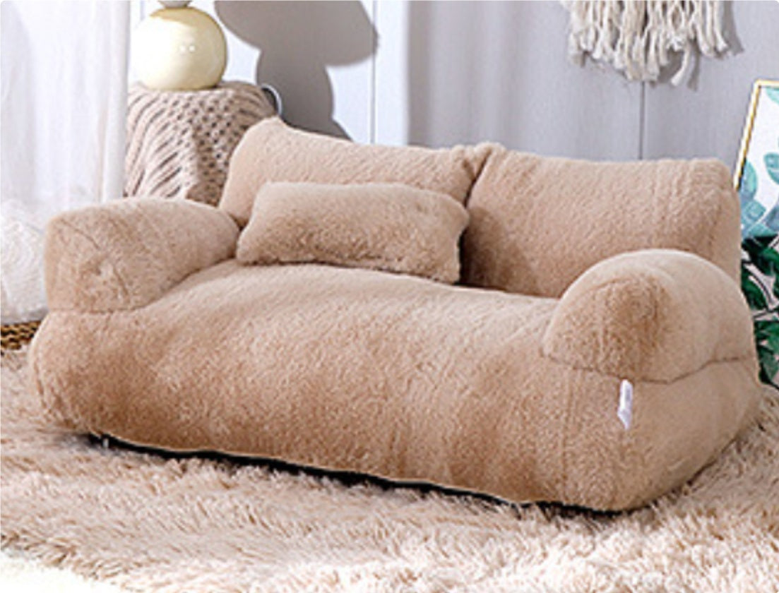 Luxury Plush Cat Bed Sofa for Dogs Cats