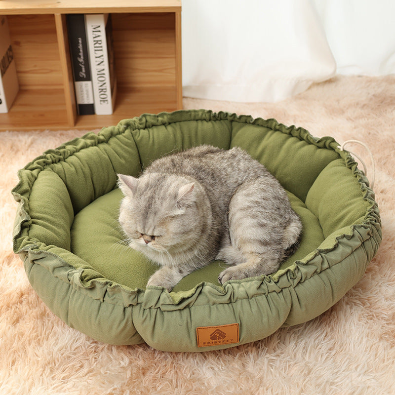 Cute Reversible Donut Cat Bed Dual Use