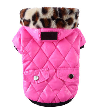 Fur Collar Dog Coat for Autumn Winter