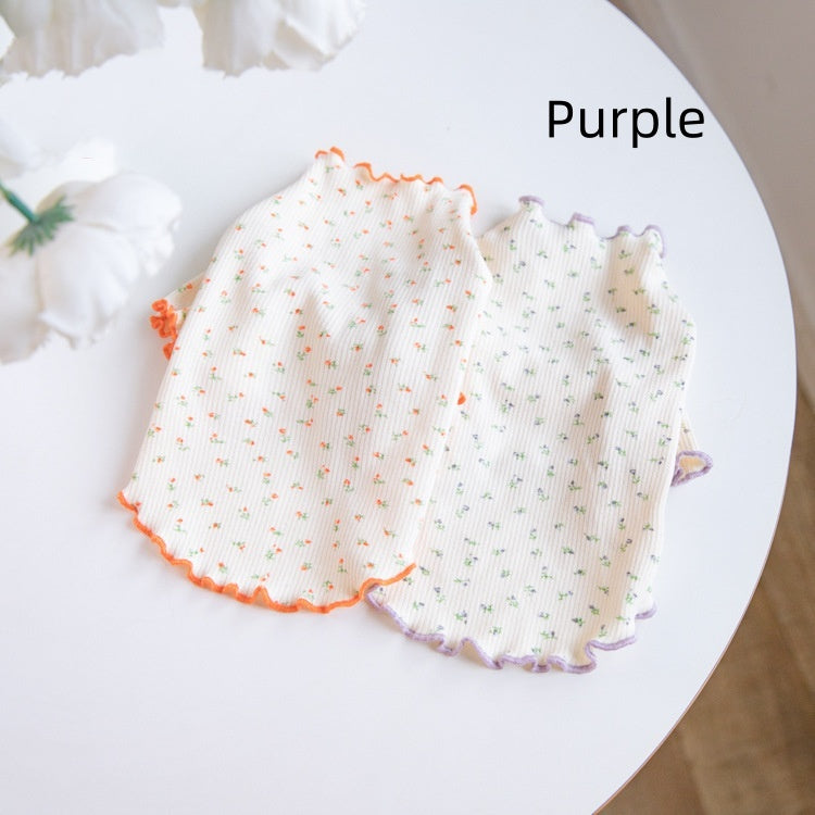 Floral Pattern Pet Base Layer Home Clothing