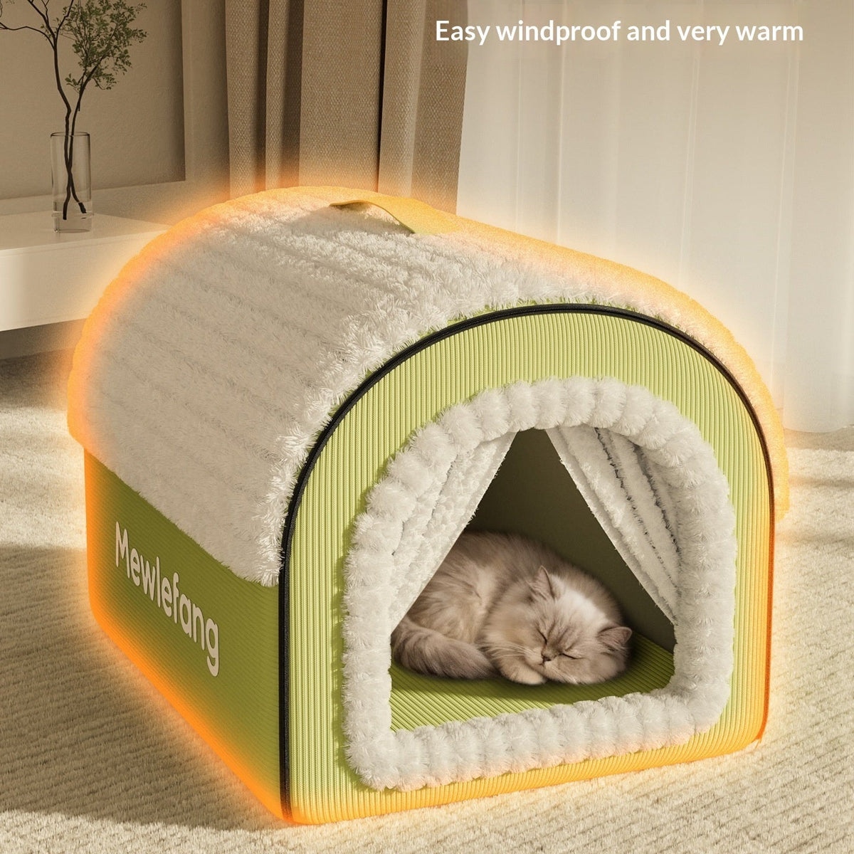 Winter Thickened Enclosed Four Season Cat Bed