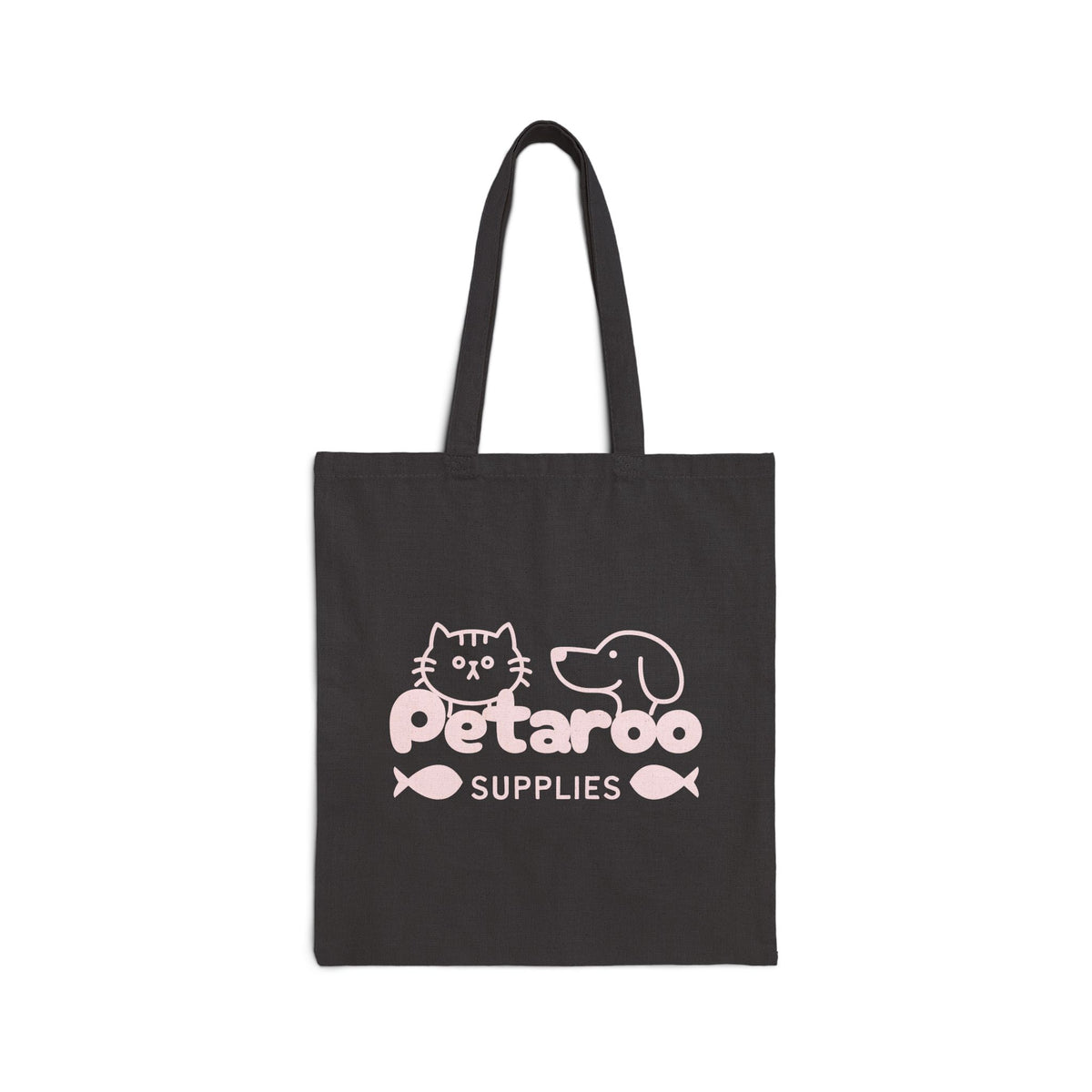 Petaroo Supplies Canvas Tote — Cute Cat & Dog Pet Grocery Bag