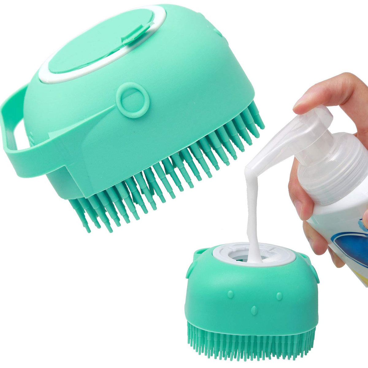 Soft Silicone Pet Shampoo Massage Grooming Bath Brush