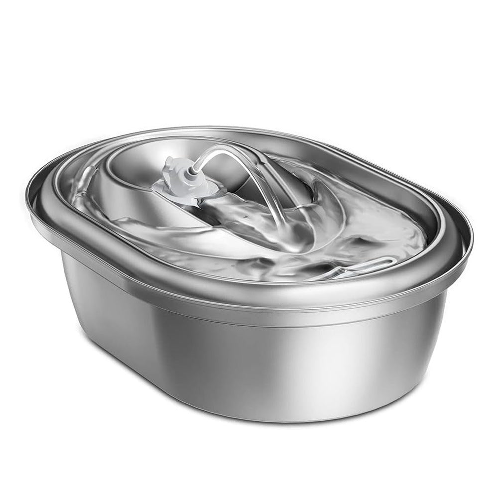 Stainless Steel Smart Pet Water Dispenser with Automatic Circulation and Filtration, Large Capacity Feeder for Cats and Dogs