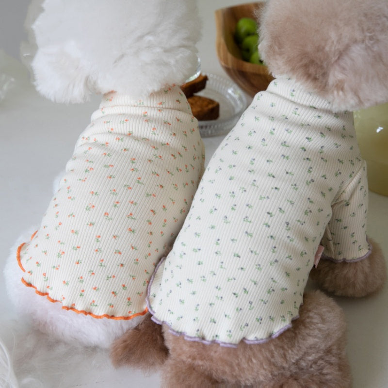 Floral Pattern Pet Base Layer Home Clothing