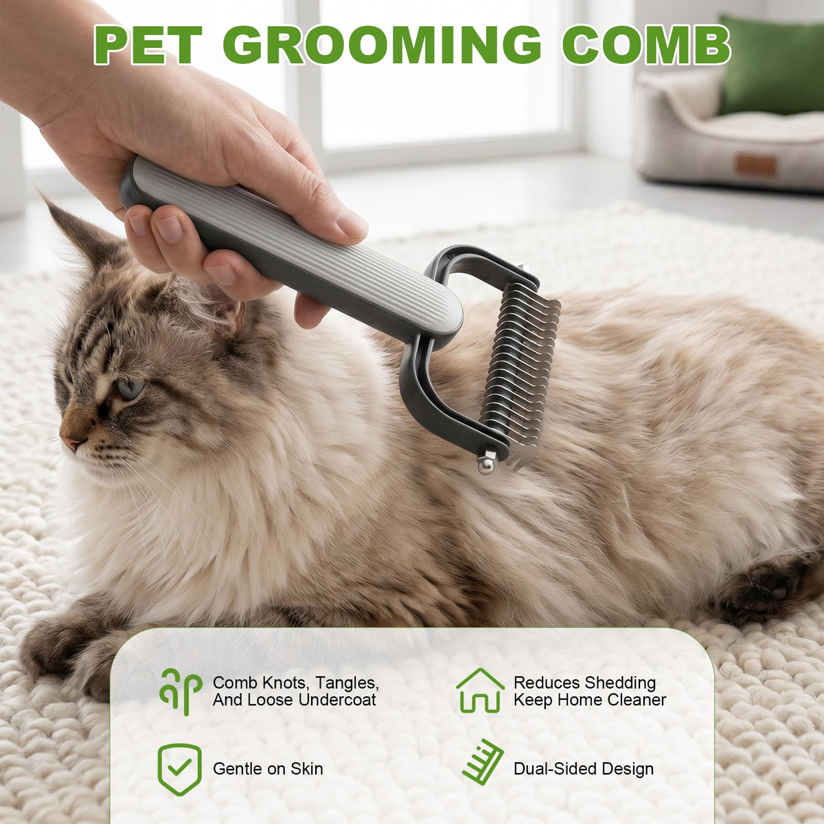 Double Sided Dematting Comb for Dogs Cats