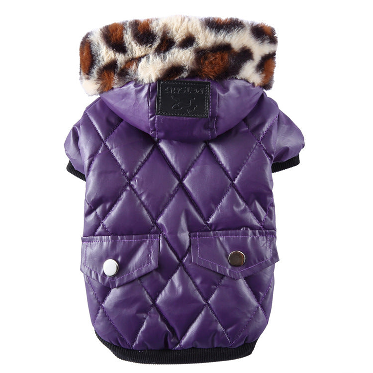 Fur Collar Dog Coat for Autumn Winter