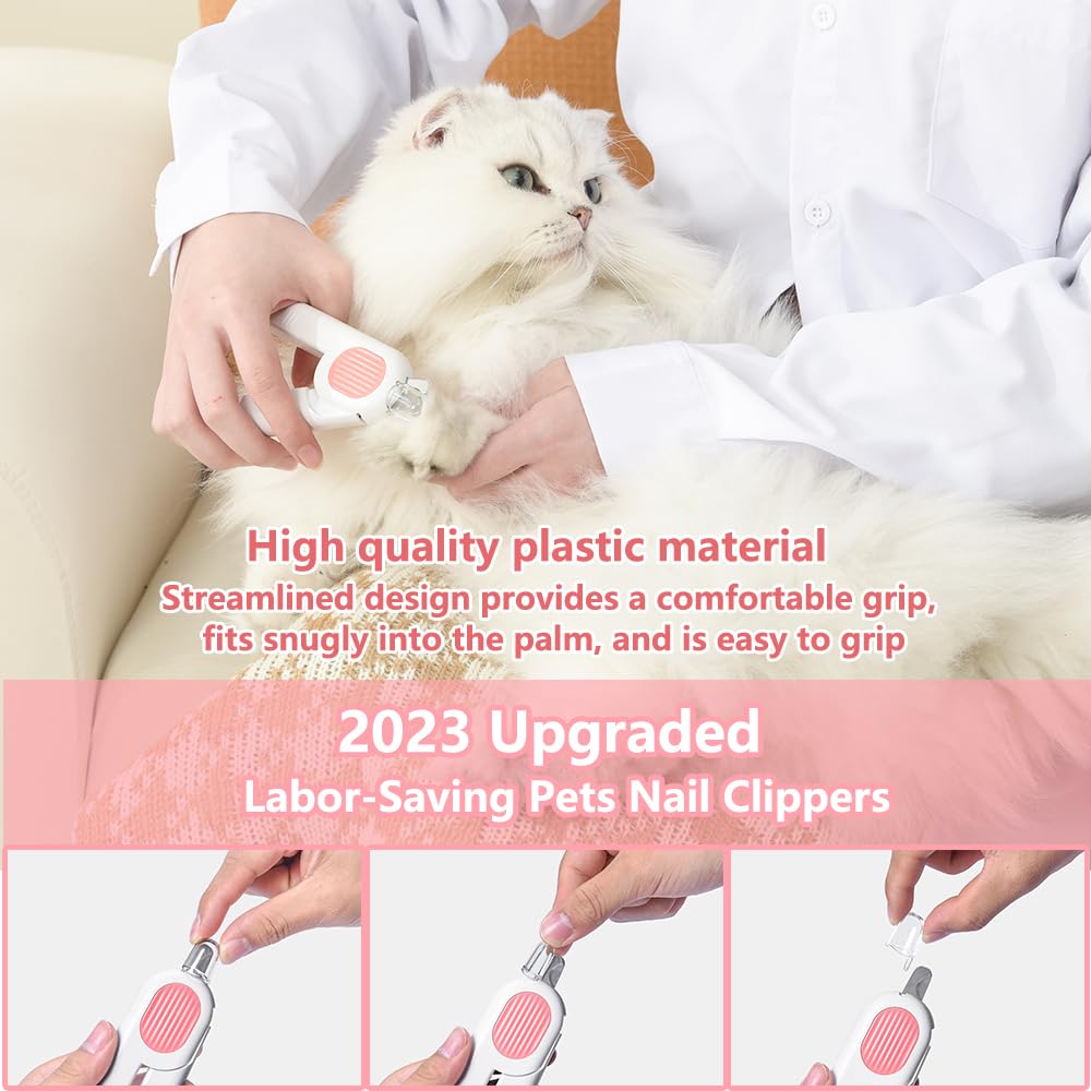 LED Light Pet Nail Clippers for Dogs Cats