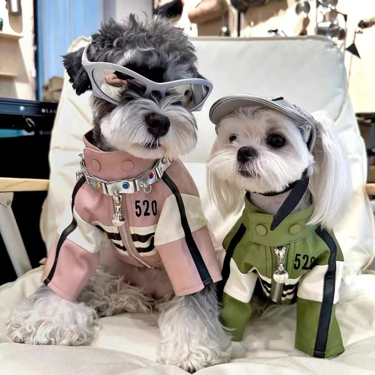 Dog Autumn Winter Motorcycle Jacket Warm Coat