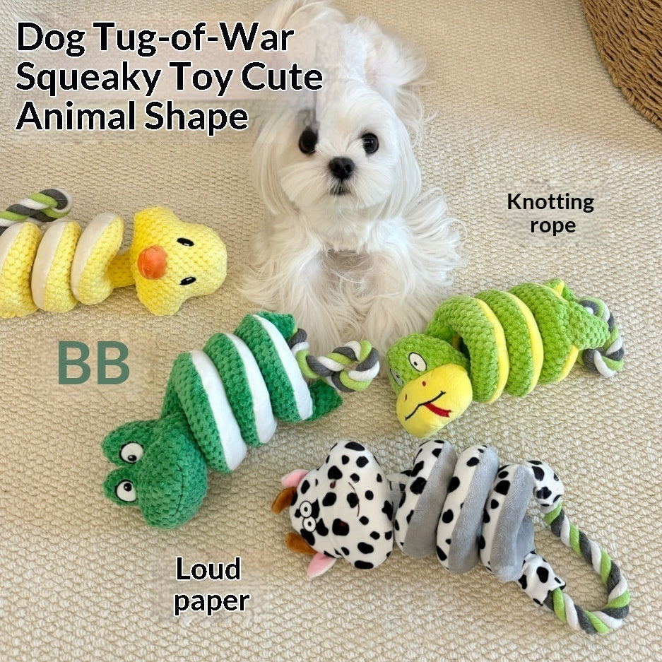Puppy Plush Tug Of War Crinkle Chew Toy