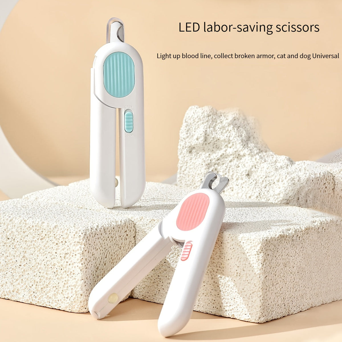 LED Light Pet Nail Clippers for Dogs Cats