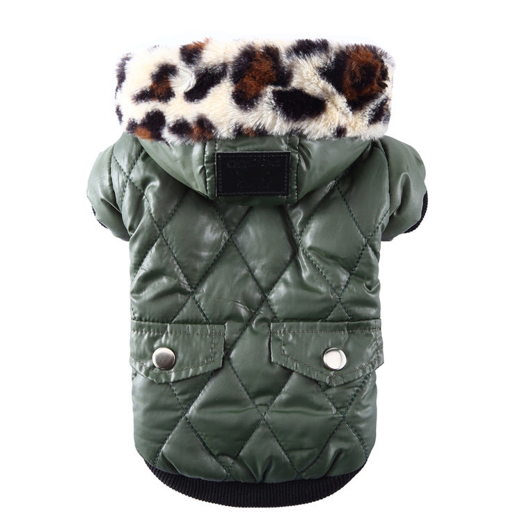 Fur Collar Dog Coat for Autumn Winter