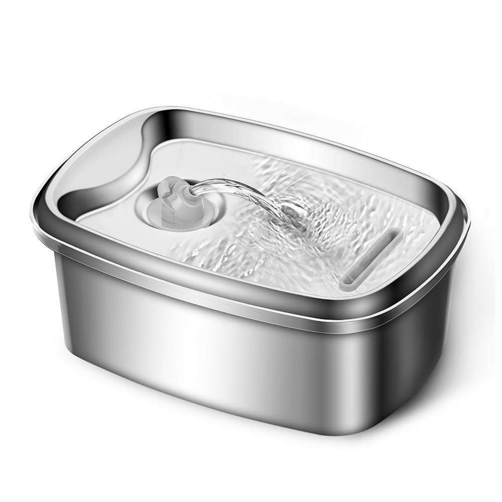 Stainless Steel Smart Pet Water Dispenser with Automatic Circulation and Filtration, Large Capacity Feeder for Cats and Dogs