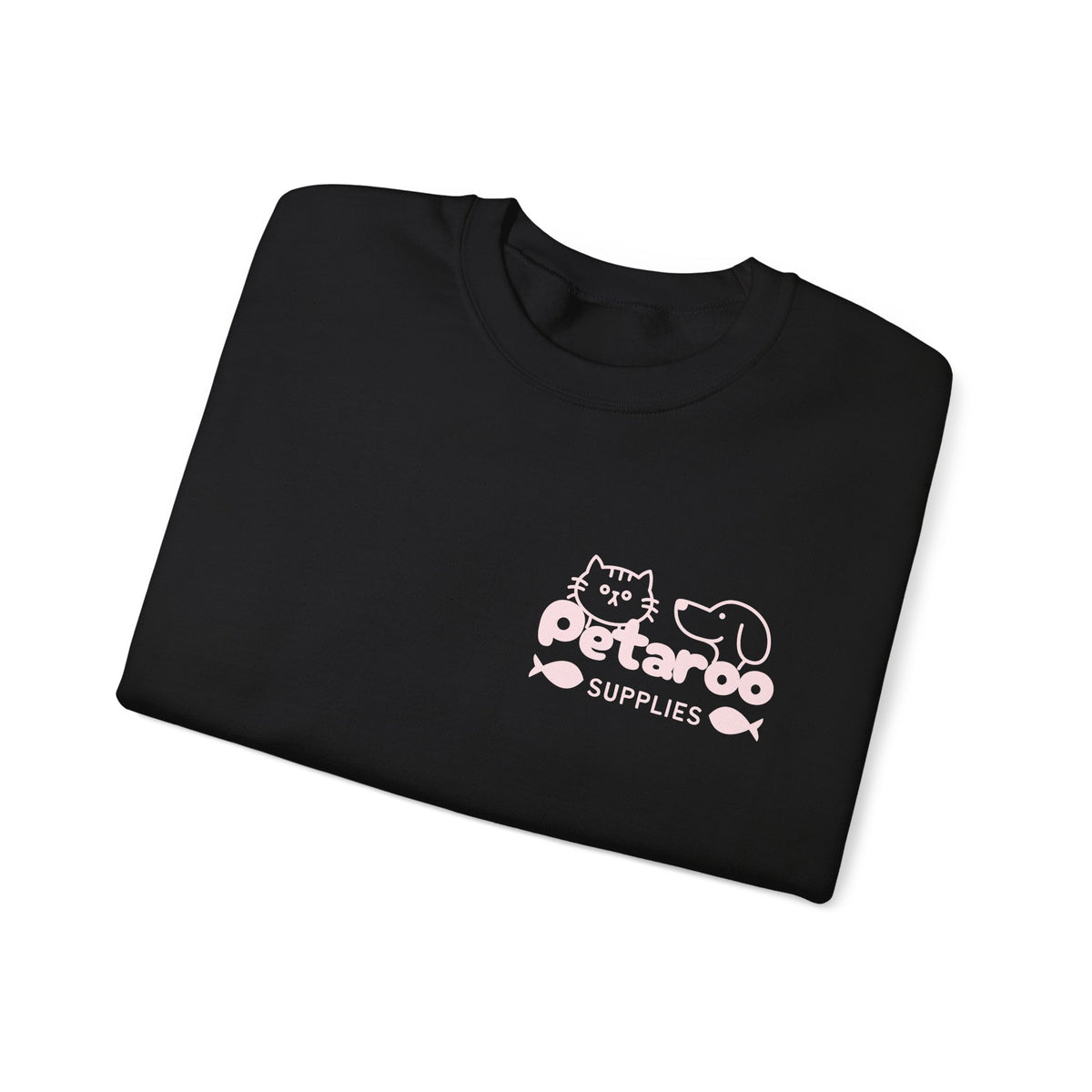 Petaroo Supplies Crewneck Sweatshirt — Cute Cat & Dog Logo Pullover