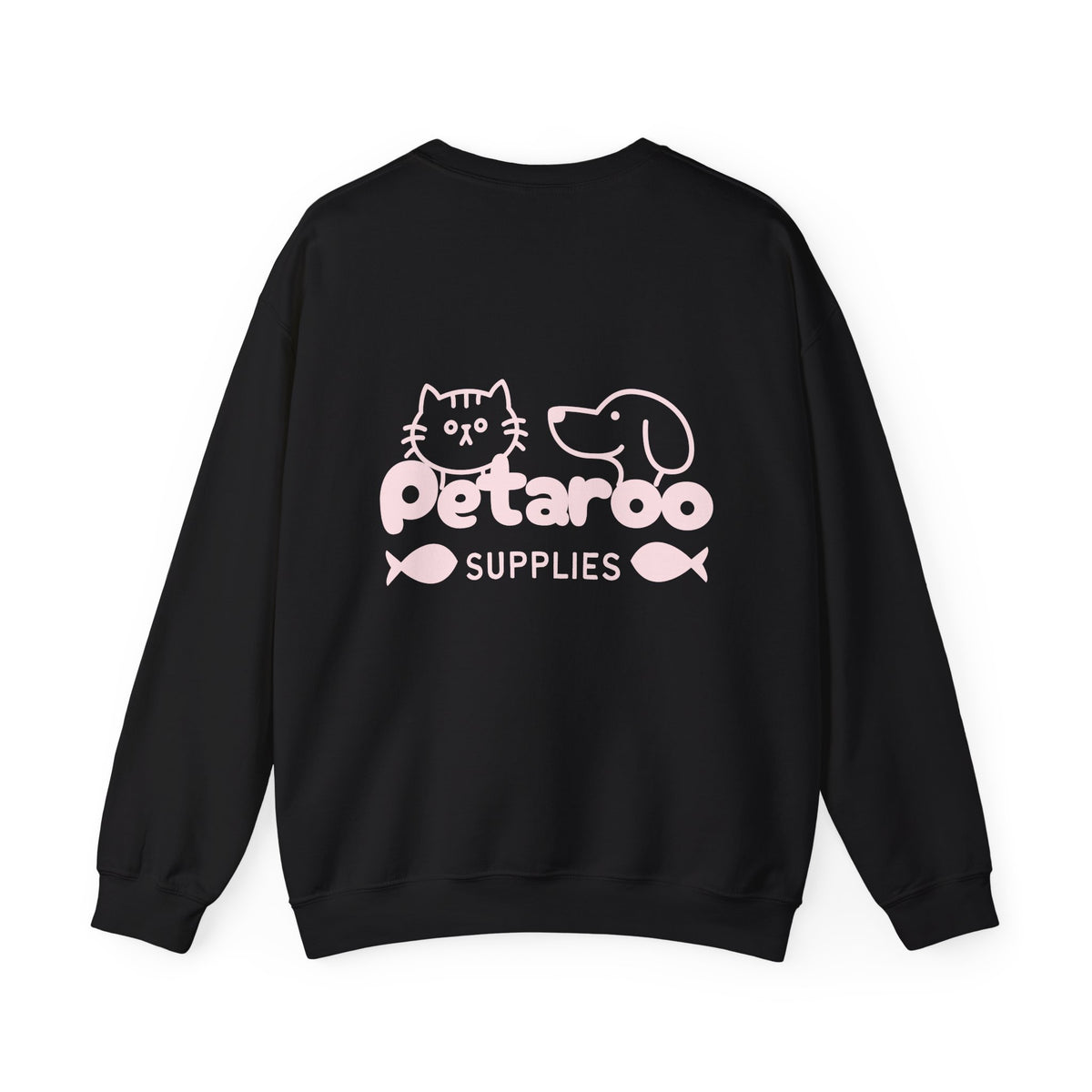 Petaroo Supplies Crewneck Sweatshirt — Cute Cat & Dog Logo Pullover