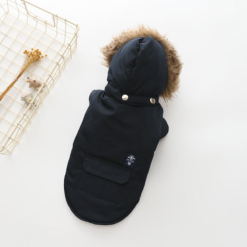 Hooded Cotton Coat for Dogs Warm Comfortable Clothing