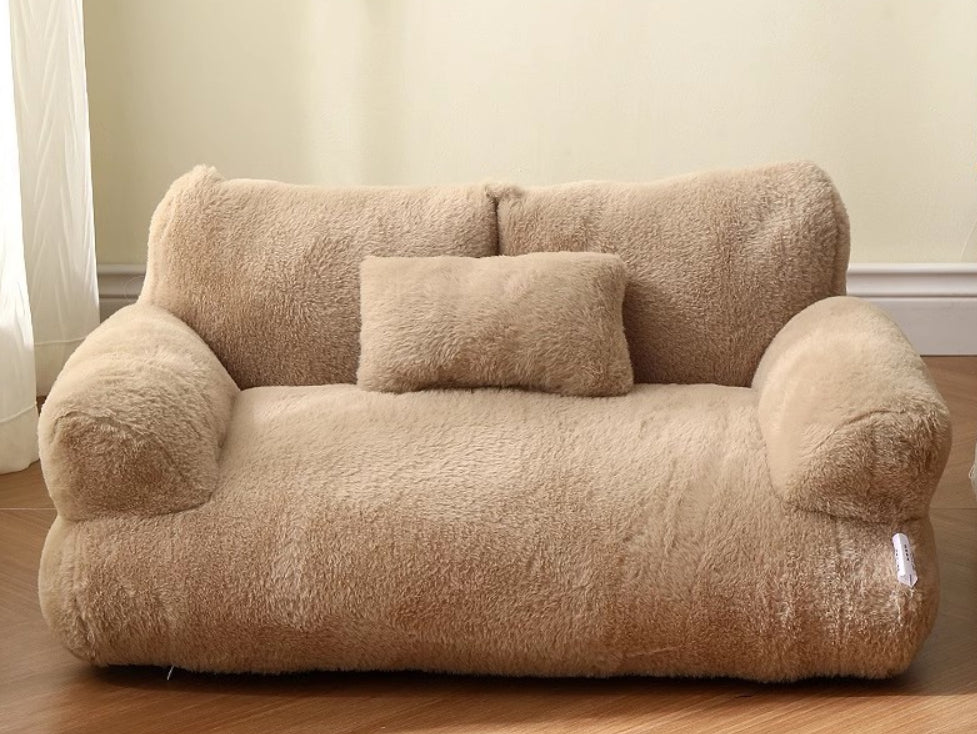 Luxury Plush Cat Bed Sofa for Dogs Cats