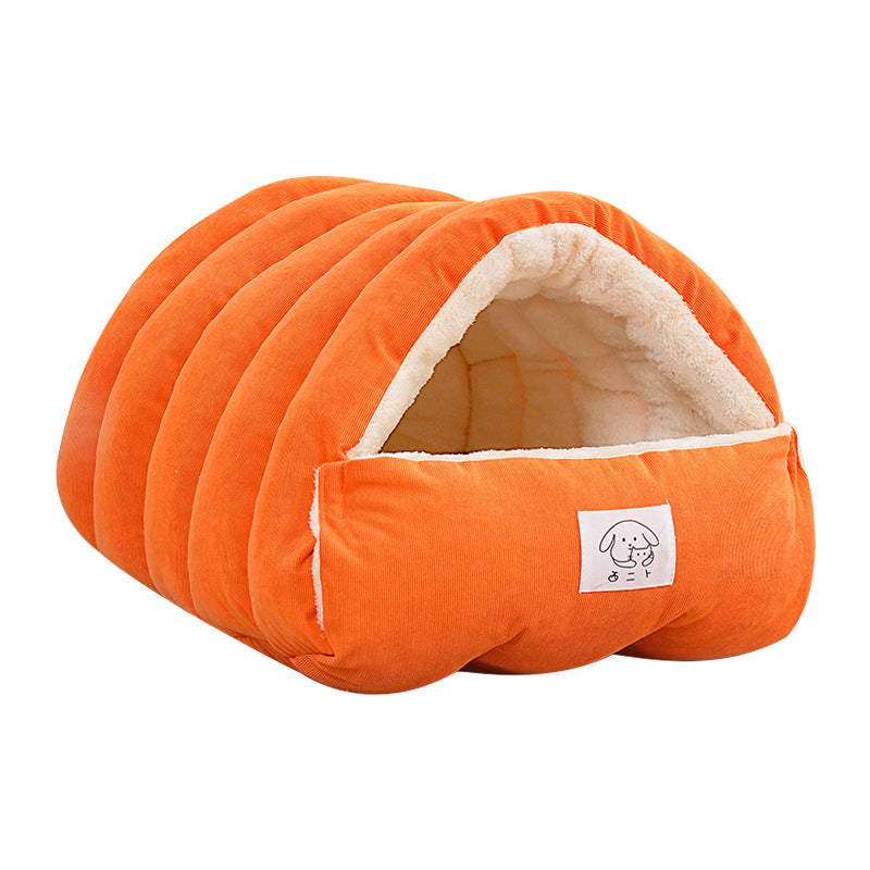 Thickened Fenced Cat Bed for Warm Winter Comfort