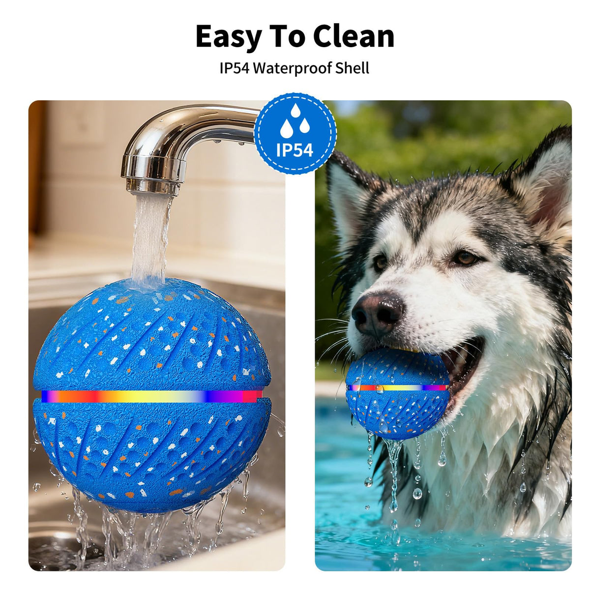 Interactive Smart Moving Dog Ball Colorful Lights