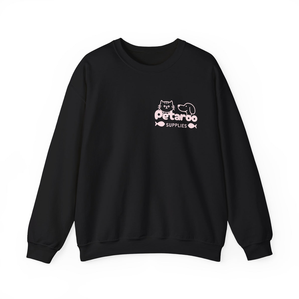 Petaroo Supplies Crewneck Sweatshirt — Cute Cat & Dog Logo Pullover