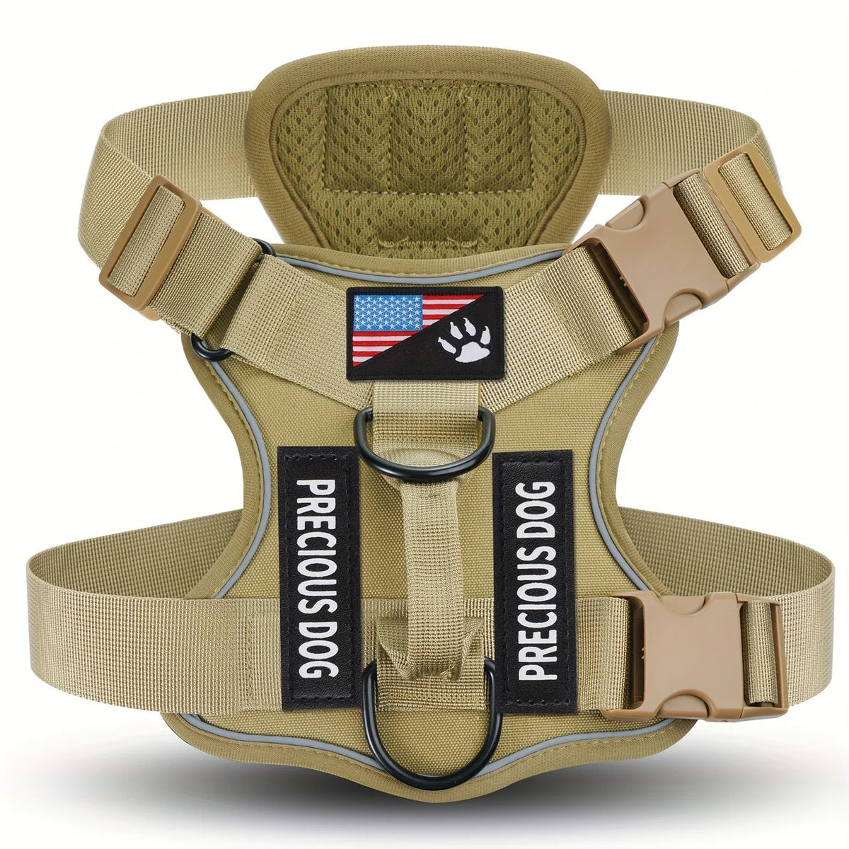 Anti Pull Tactical Reflective Nylon Harness for Large Dogs