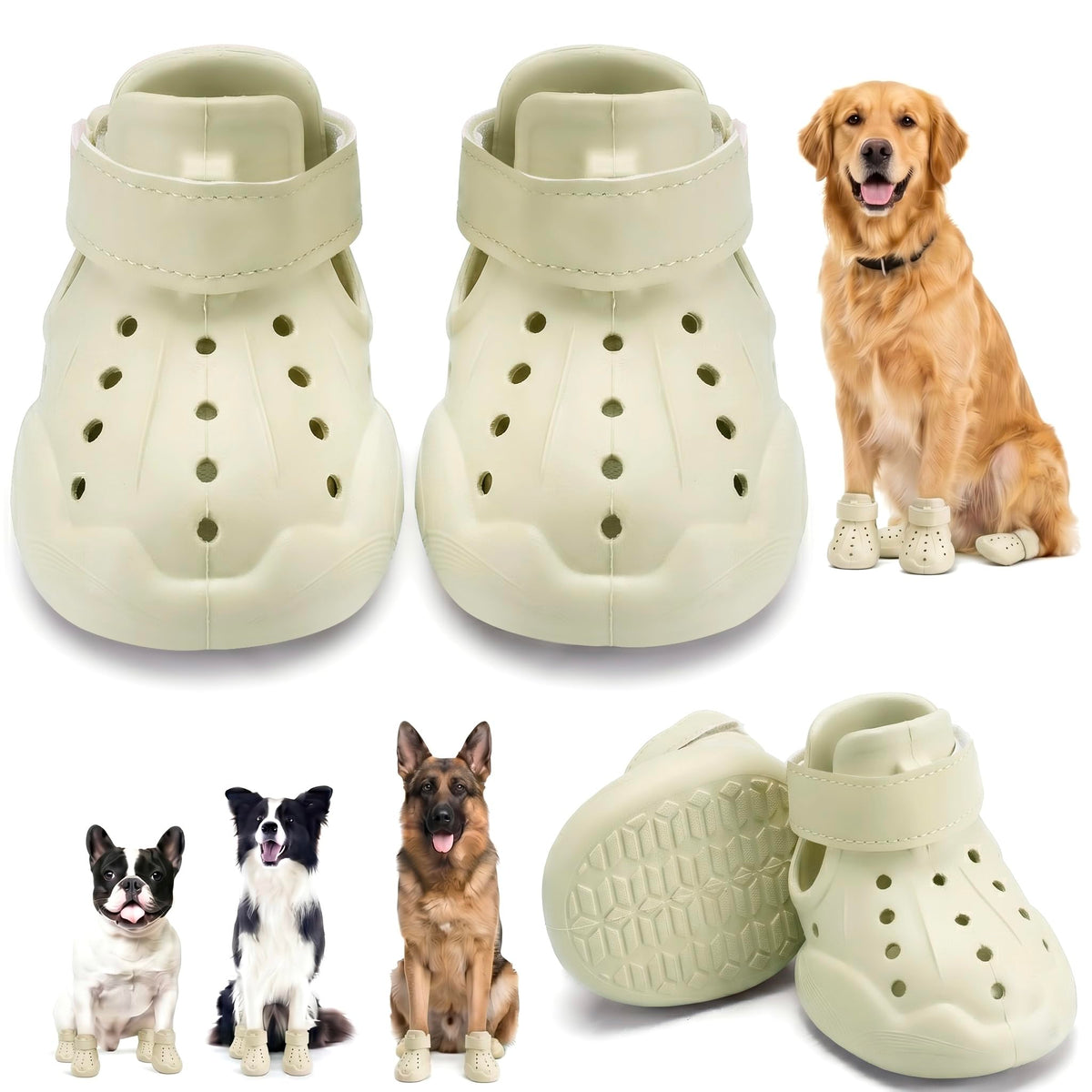 Waterproof Breathable Dog Shoes for Summer Rain