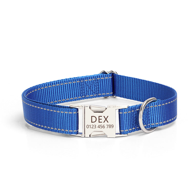 Nylon Reflective String Dog Collar Adjustable Walking