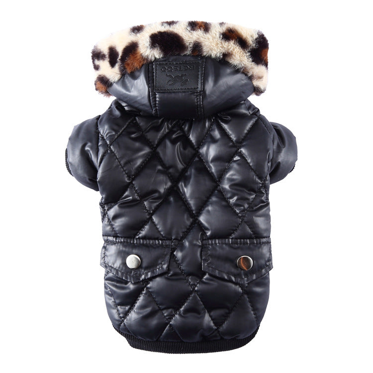 Fur Collar Dog Coat for Autumn Winter