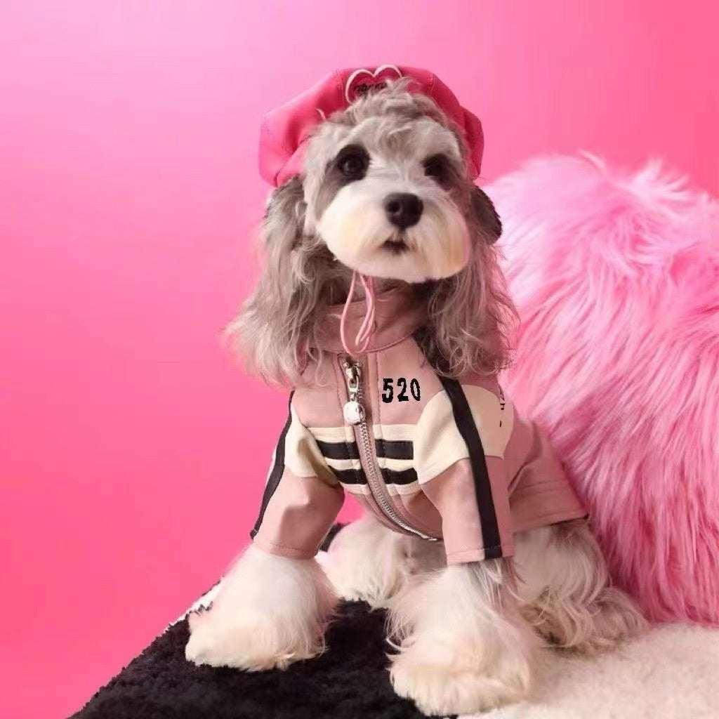 Dog Autumn Winter Motorcycle Jacket Warm Coat