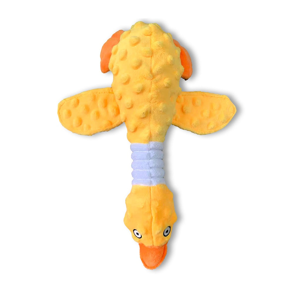 Pink Squeaky Plush Duck Dog Toy Aggressive Chewers