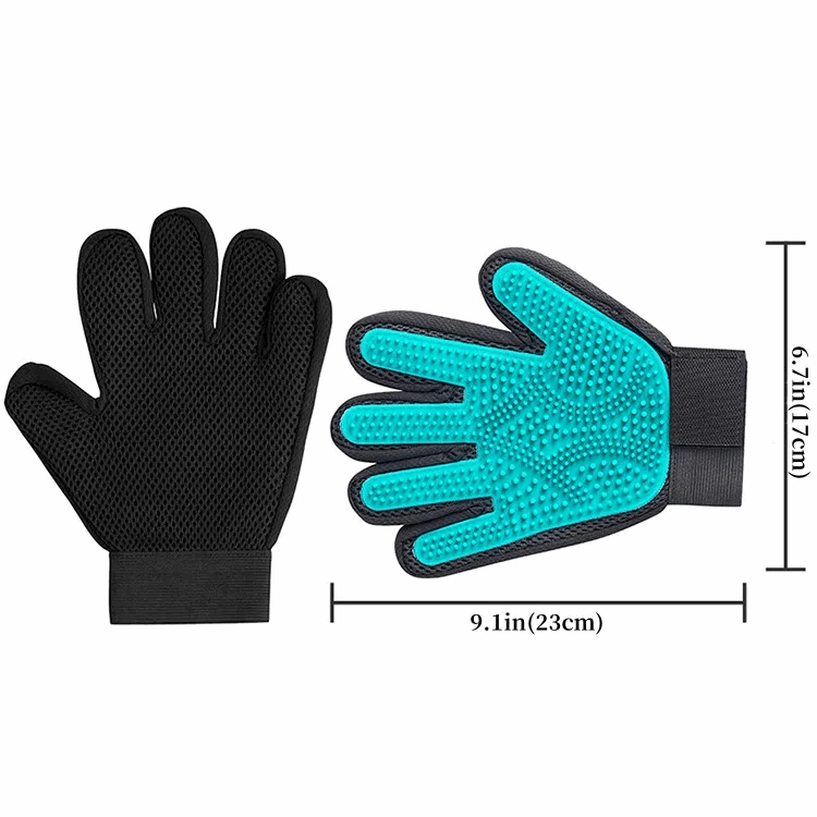 Silicone Pet Grooming Gloves for Deshedding Massage