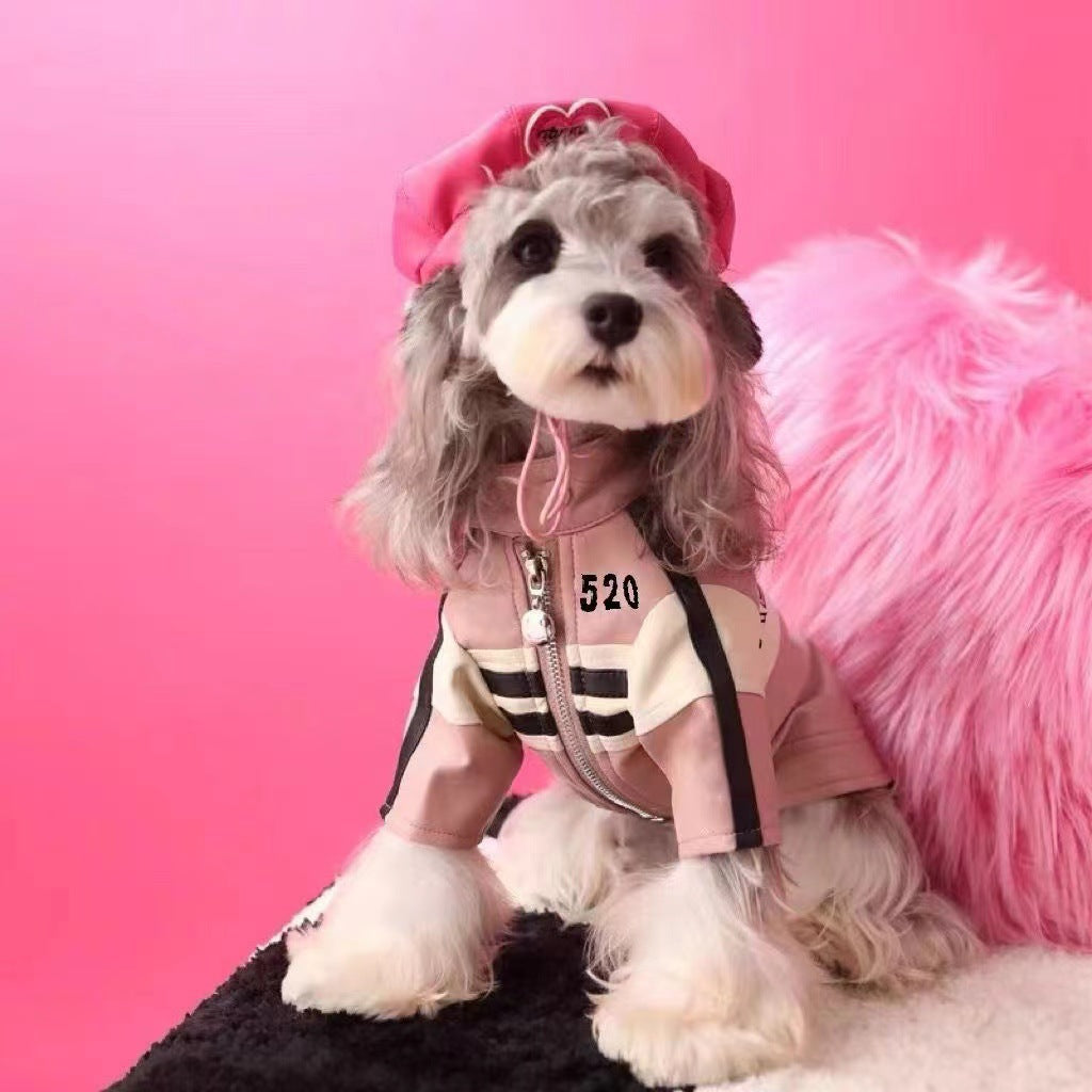 Dog Autumn Winter Motorcycle Jacket Warm Coat