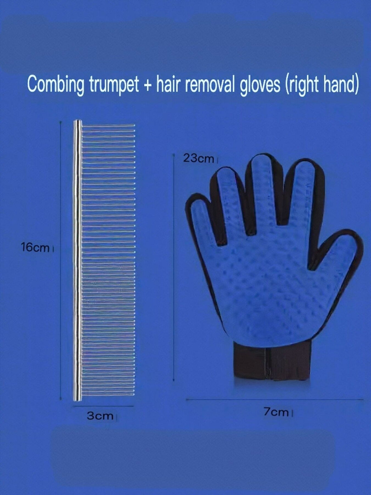 Stainless Steel Pet Grooming Comb for Hair Removal