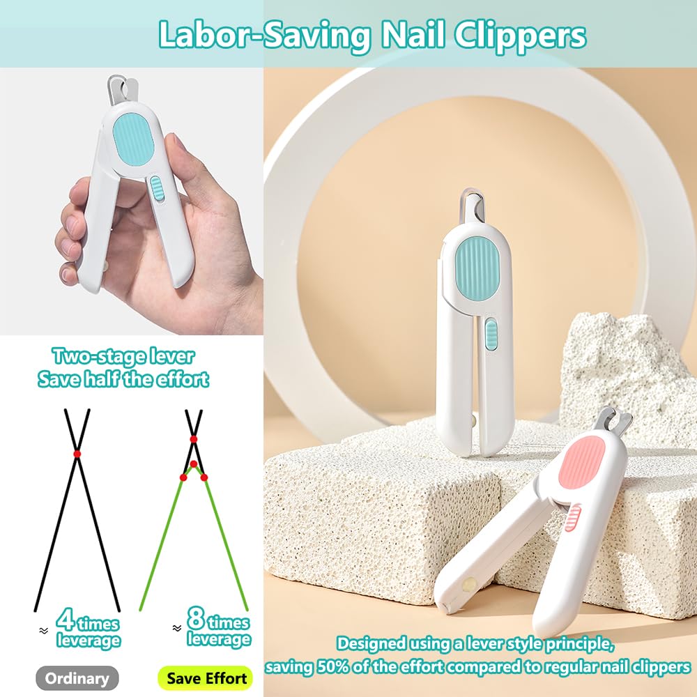 LED Light Pet Nail Clippers for Dogs Cats