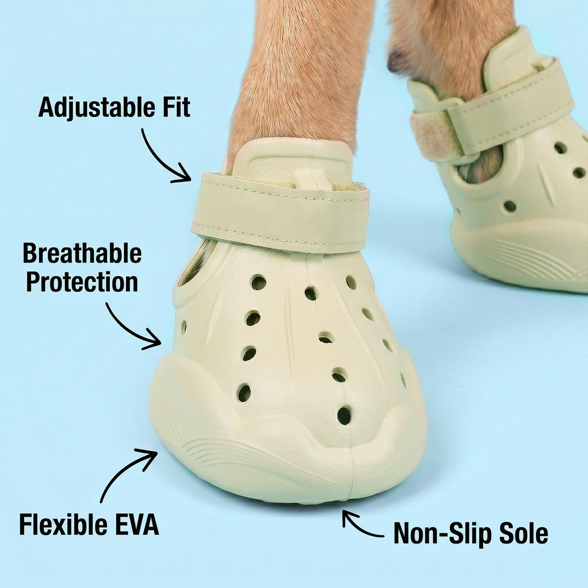 Waterproof Breathable Dog Shoes for Summer Rain