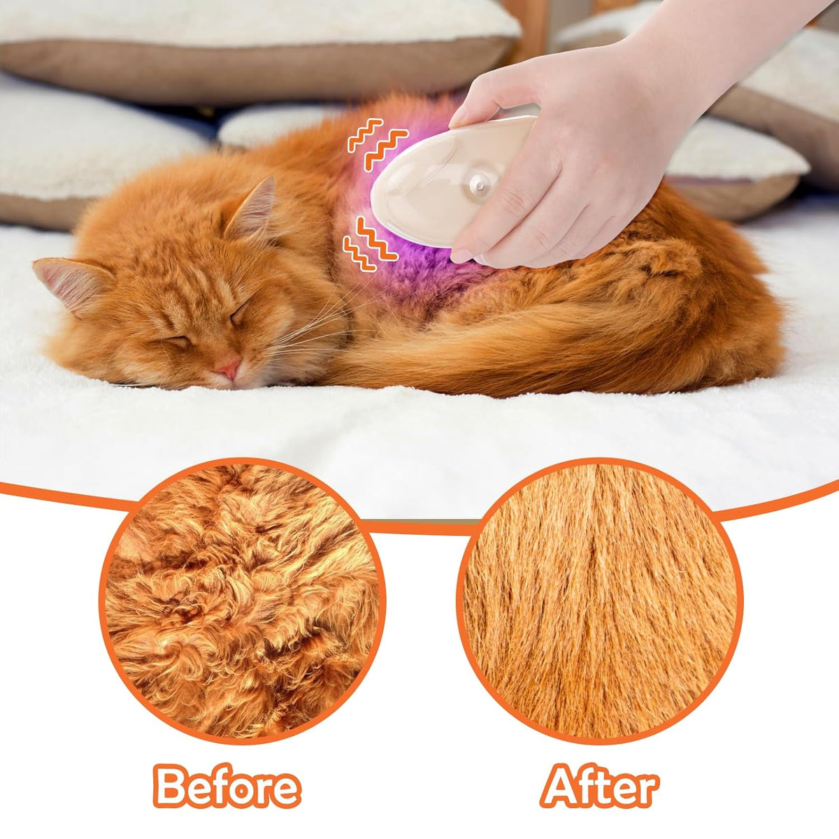 4-in-1 Steam Grooming Brush for Cats Dogs