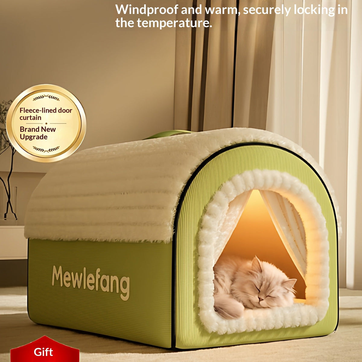 Winter Thickened Enclosed Four Season Cat Bed