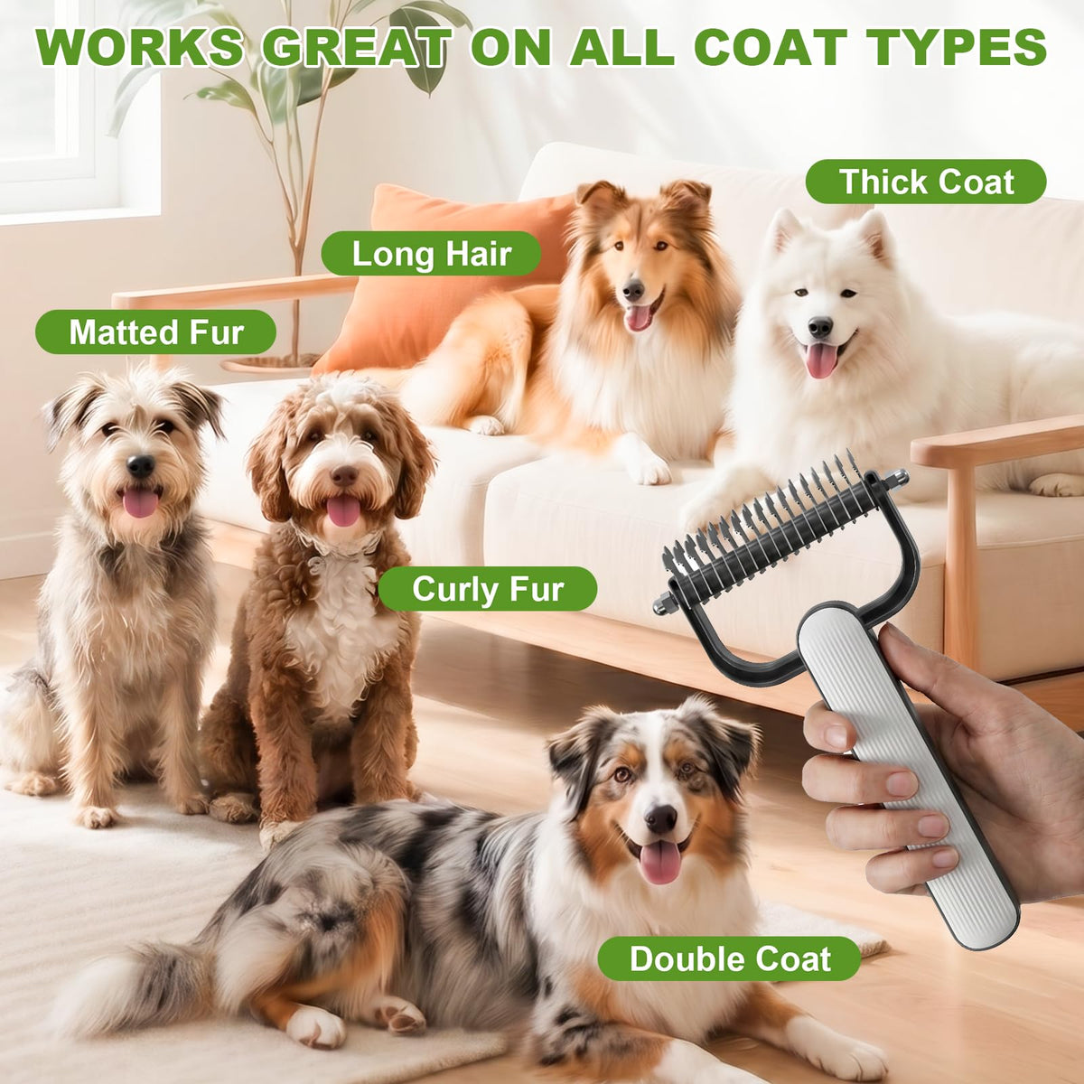 Double Sided Dematting Comb for Dogs Cats