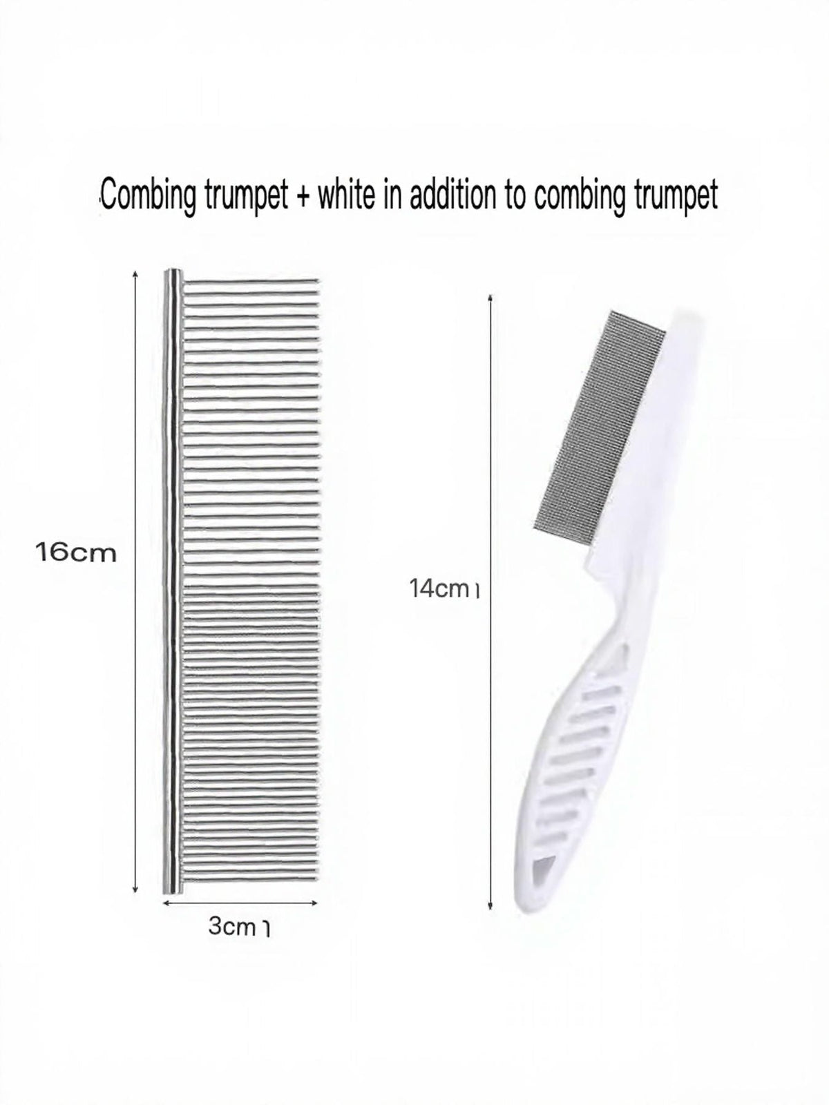 Stainless Steel Pet Grooming Comb for Hair Removal